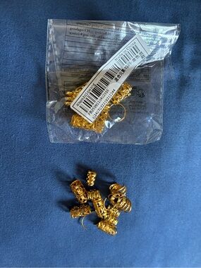 Gold-Colored Decorative Beads and Charms - Pack